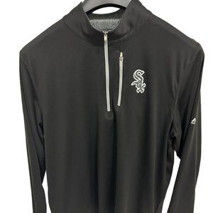 Majestic Chicago White Sox 1/2 Zip Pullover Sweatshirt Size XL Cool Base